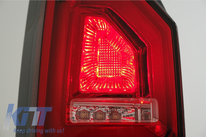 VW Volkswagen Transporter T6 Rear Roof Top Light Bar Red LEDs x5 To Fit 2015