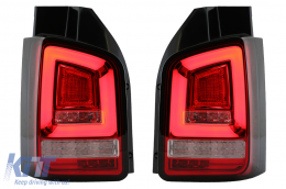Taillights Red White Full LED suitable for VW Transporter V T5 (2003-2009)-image-6073026