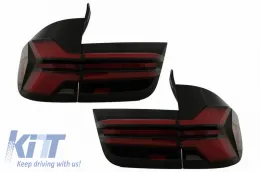 Taillights Set suitable for BMW X5 E70 07-13 LED Bar Upgrade to G05 LCI Look Smoke-image-6317306