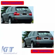 Taillights Set suitable for BMW X5 E70 07-13 LED Bar Upgrade to G05 LCI Look Smoke-image-6318170