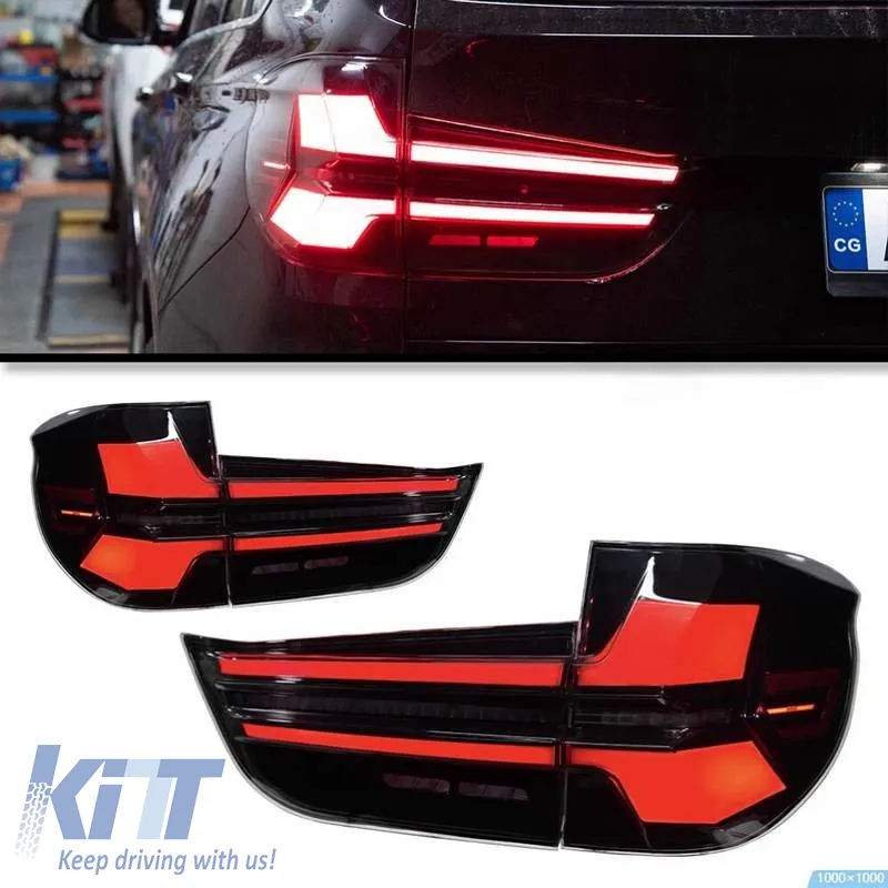 Taillights Set suitable for BMW X5 F15 (2013-2018) LED Bar Upgrade to G05 LCI Look Smoke