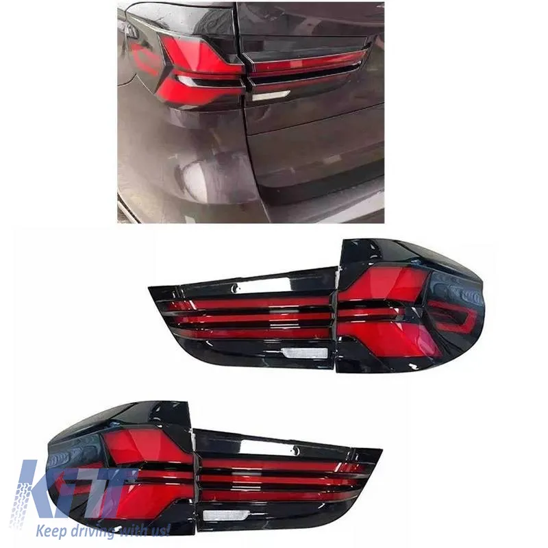 Taillights Set suitable for BMW X5 F15 (2013-2018) LED Bar Upgrade to G05 LCI Look Smoke