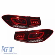 Taillights Set suitable for Mercedes-Benz GLC C253/X253 Pre-Face To Facelift Look Full Led Bar Red/Crystal Carner-image-6314651