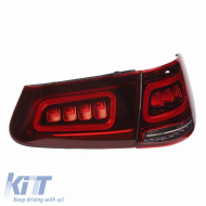 Taillights Set suitable for Mercedes-Benz GLC C253/X253 Pre-Face To Facelift Look Full Led Bar Red/Crystal Carner