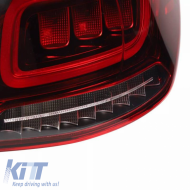 Taillights Set suitable for Mercedes-Benz GLC C253/X253 Pre-Face To Facelift Look Full Led Bar Red/Crystal Carner