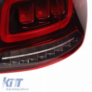 Taillights Set suitable for Mercedes-Benz GLC C253/X253 Pre-Face To Facelift Look Full Led Bar Red/Crystal Carner-image-6314654