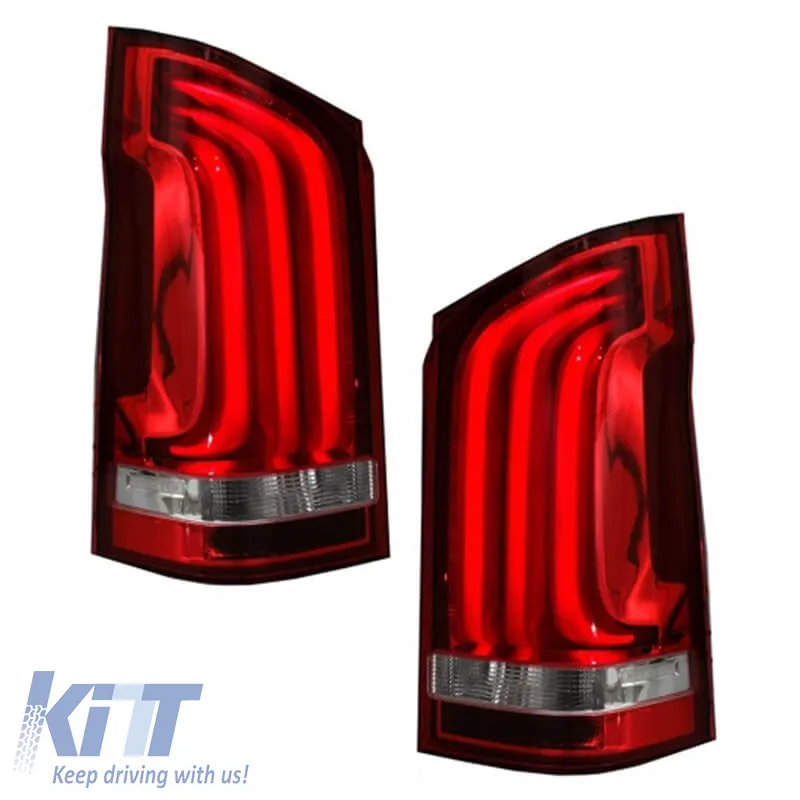 Taillights Set suitable for Mercedes-Benz Vito W447 14+ Full Led Bar & Led Signal Dynamic Red/Crystal Carner