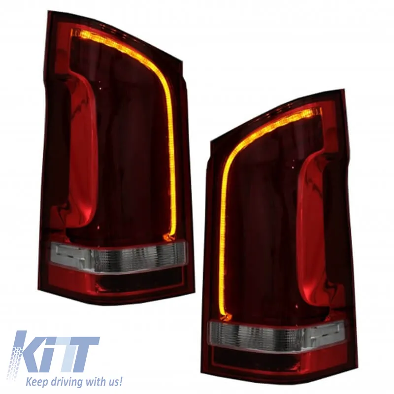 Taillights Set suitable for Mercedes-Benz Vito W447 14+ Full Led Bar & Led Signal Dynamic Red/Crystal Carner
