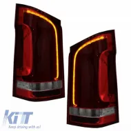 Taillights Set suitable for Mercedes-Benz Vito W447 14+ Full Led Bar & Led Signal Dynamic Red/Crystal Carner-image-6291165