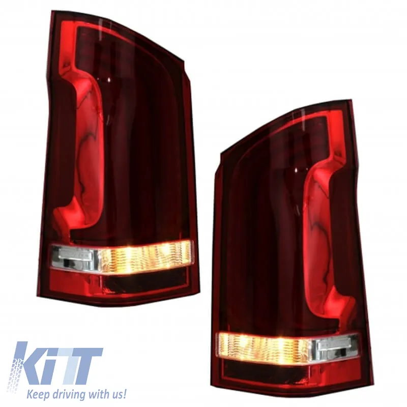 Taillights Set suitable for Mercedes-Benz Vito W447 14+ Full Led Bar & Led Signal Dynamic Red/Crystal Carner