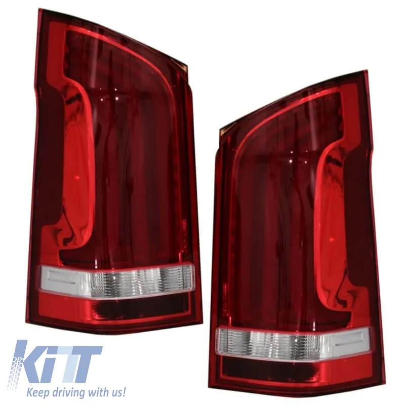 Taillights Set suitable for Mercedes-Benz Vito W447 14+ Full Led Bar & Led Signal Dynamic Red/Crystal Carner