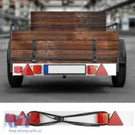 Taillights Set suitable for Trailer 12 Volt With 6 Meter Cable 7 Pin EAL 10150-image-6302386