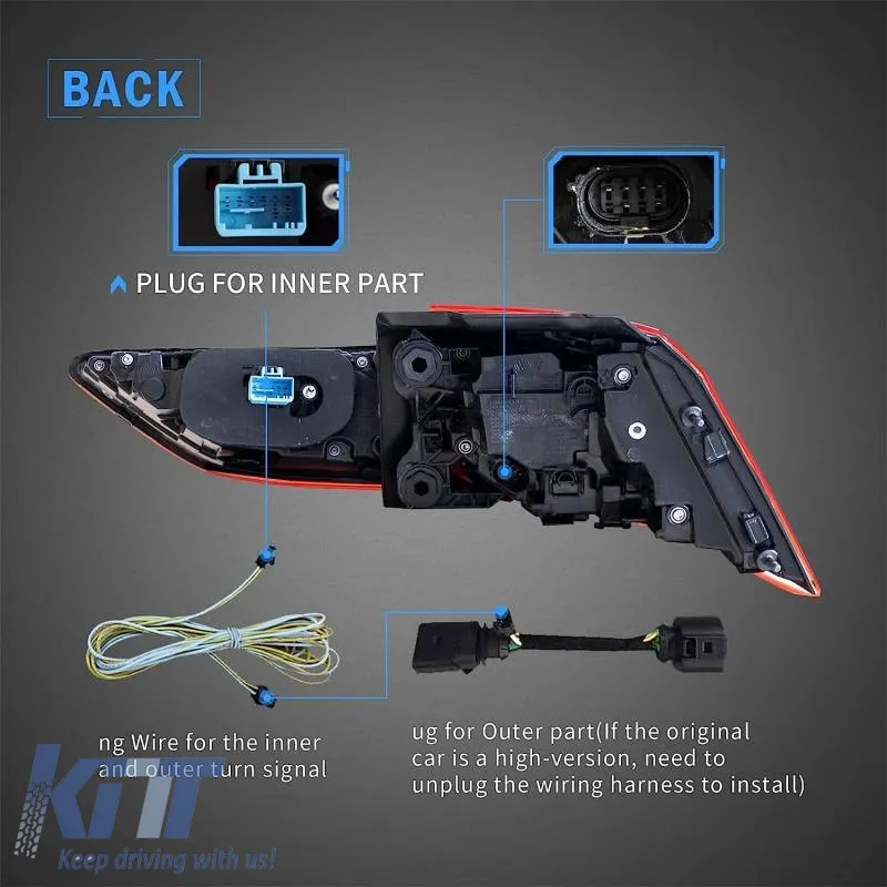Taillights Set suitable for VW Golf VIII (8) 19+ iQ Light LED Bar Dynamic