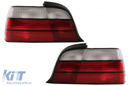 Taillights suitable for BMW 3 Series E36 Coupe Cabrio (12.1990-08.1999) Red White - TLBME36CRC