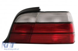 Taillights suitable for BMW 3 Series E36 Coupe Cabrio (12.1990-08.1999) Red White-image-6099550