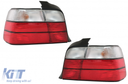 Taillights suitable for BMW 3 Series E36 Sedan (12.1990-1998) Red Clear - TLBME36SRS