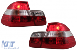 Taillights suitable for BMW 3 Series E46 Sedan (05.1998-08.2001) Red & White - TLBME46NFL