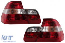 Taillights suitable for BMW 3 Series E46 Sedan (05.1998-08.2001) Red & White-image-6078571