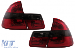 Taillights suitable for BMW 3 Series E46 Touring (1999-2005) Red Smoke-image-6092624