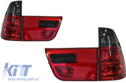 Taillights suitable for BMW X5 E53 (1999-2003) Red Smoked - PXN1-609D