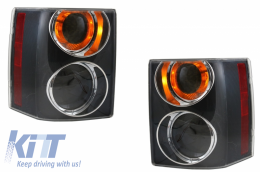 Taillights suitable for Land Range Rover Vogue III L322 (2002-2009) Halogen Bulb Supercharged Design Facelift Smoke Edition-image-6039138