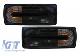 Taillights suitable for Mercedes G-Class W463 G55 Design (1989-2015) Black Smoke Edition - TLMBW463RCOEMB