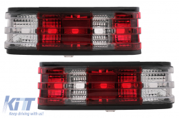Taillights suitable for Mercedes W201 190 (12.1982-05.1993) Red White Clear - TLMBW201RC