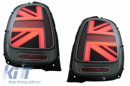 Taillights suitable for MINI ONE F55 F56 F57 3D 5D Convertible (2014-2018) JCW Design Silver - TLMINIF55S