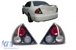 Taillights suitable for MITSUBISHI Mirage Lancer (1995-1997) Coupe Sedan Tail Rear Lights BLACK - TLMILAB