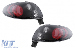 Taillights suitable for Peugeot 206 Hatchback 3D 5D (1998-Up) Black-image-6104285