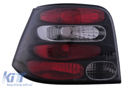 Taillights suitable for VW Golf IV 4 Hatchback (09.1997-09.2003) Black-image-6111556