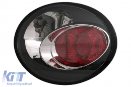 Taillights suitable for VW New Beetle HatchBack Cabrio (10.1998-05.2005) Black Housing Clear Lens-image-6088748