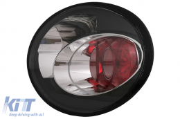 Taillights suitable for VW New Beetle HatchBack Cabrio (10.1998-05.2005) Black Housing Clear Lens-image-6088751