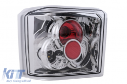 Taillights suitable for VW T4 Transporter Caravelle Multivan (1990-03.2003) Chrome-image-6100017