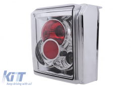 Taillights suitable for VW T4 Transporter Caravelle Multivan (1990-03.2003) Chrome-image-6100018