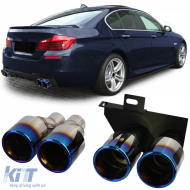 Tailpipe dual pipe conversion duplex titanium fits BMW F10 F11 520 523 525 528 530 - ODESB6013569