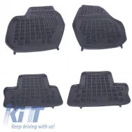 image-1-Tapis de sol Caoutchouc Noir pour VOLVO XC60 I 08-17 V60 I ”‹”‹11-18 S60 II 10-18