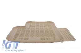 Tapis de sol en caoutchouc pour Mercedes Classe M W164 2005-2011 Beige-image-6004240