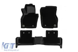 Tapis en caoutchouc et moquette 2 en 1 adaptés pour Mazda CX-60 après 2022 de la série Frogum 5D Race Rock, ensemble de 3 pièces, couleur noire-image-6232759