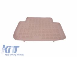 Tapis Sol Caoutchouc Beige pour AUDI Q7 4L 2005-2015 Bord Augmenté Inodore-image-5999420