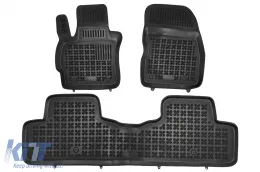 image-0-Tapis sol Caoutchouc Noir pour MAZDA 5 I MAZDA 5 II 2005-2015 Bord de 3 cm sans odeur