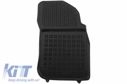 Tapis sol caoutchouc noir pour VW TOUAREG III 18 - 5 places Sans odeur Bordure-image-6053791