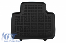 Tapis sol caoutchouc noir pour VW TOUAREG III 18 - 5 places Sans odeur Bordure-image-6053792