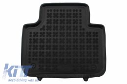 Tapis sol caoutchouc noir pour VW TOUAREG III 18 - 5 places Sans odeur Bordure-image-6053793