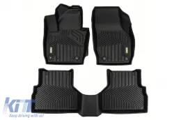 image-17-Tappetini in gomma e moquette 2 in 1 adatti per Audi Q3 2011-2018 della serie Frogum 5D Race Rock, 3 pezzi, neri