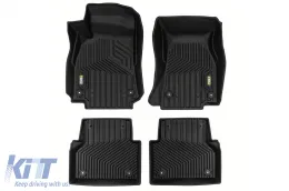 Tappetini in gomma e moquette 2 in 1 adatti per Audi A6 C8 dopo il 2018 della serie Frogum 5D Race Rock, set da 4 pezzi, colore nero-image-6232618