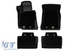Tappetini in gomma e moquette 2 in 1 adatti per BMW 4 Series G26 Gran Coupe dopo il 2021, della serie Frogum 5D Race Rock, set da 4 pezzi, colore nero-image-6232782