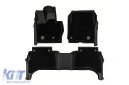 Tappetini in gomma e moquette 2 in 1 adatti per Range Rover Sport dopo il 2022 della serie Frogum 5D Race Rock, set da 4 pezzi, colore nero-image-6232832