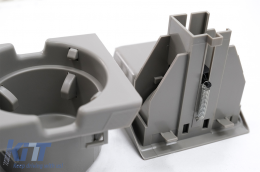 Taza soporte y Caja de monedas adecuado para BMW Serie 3 E46 1998-2005 Gris-image-6075064