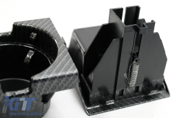 Taza soporte y Caja monedas para BMW Serie 3 E46 1998-2005 Fibra carbono Look-image-6075058